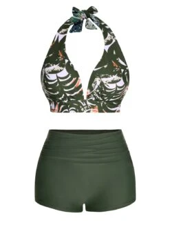 Dark Green 1930s Reversible Halter Swimsuit -Retro Pulse Shop 01 31ef8d22 2af9 435f ab3f 143c7e6f6770