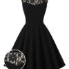 Black 1950s Lace Round Neck Dress 2 Black 1950s Lace Round Neck Dress -Retro Pulse Shop 01 535410d1 e03a 4032 8e69 1757580392ca