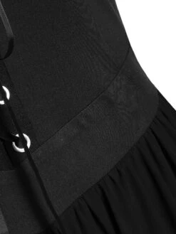 [Plus Size] 1950s Suspender Contrast Color Chiffon Strap Dress -Retro Pulse Shop 03 9a295c2f f824 405d 961f 79615190002e