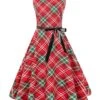 Red 1950s Christmas Plaid Sleeveless Dress -Retro Pulse Shop 03 compressed 7c659ae2 9874 48c4 ba92 41b933ac8e4b