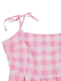 [Plus Size] Pink 1950s Plaid Strap Dress -Retro Pulse Shop 05 252633ae 8637 4b74 b192 473a0c85ca7a