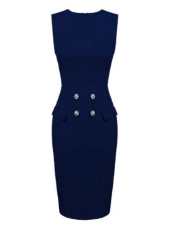 2PCS 1960s Button Work Pencil Dress -Retro Pulse Shop 05 6bd8ced9 ad24 47e2 baa3 0293893d59a4