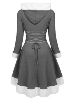 1950s Furry Patchwork Solid Lace-up Dress -Retro Pulse Shop 1 3 GR a65681d5 e378 44c8 a832 ec68f18115fd