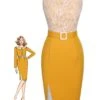 Yellow 1960s Solid Lace Patchwork Belt Dress -Retro Pulse Shop 1. fe1fb1c1 8407 4503 a942 90027ee16337