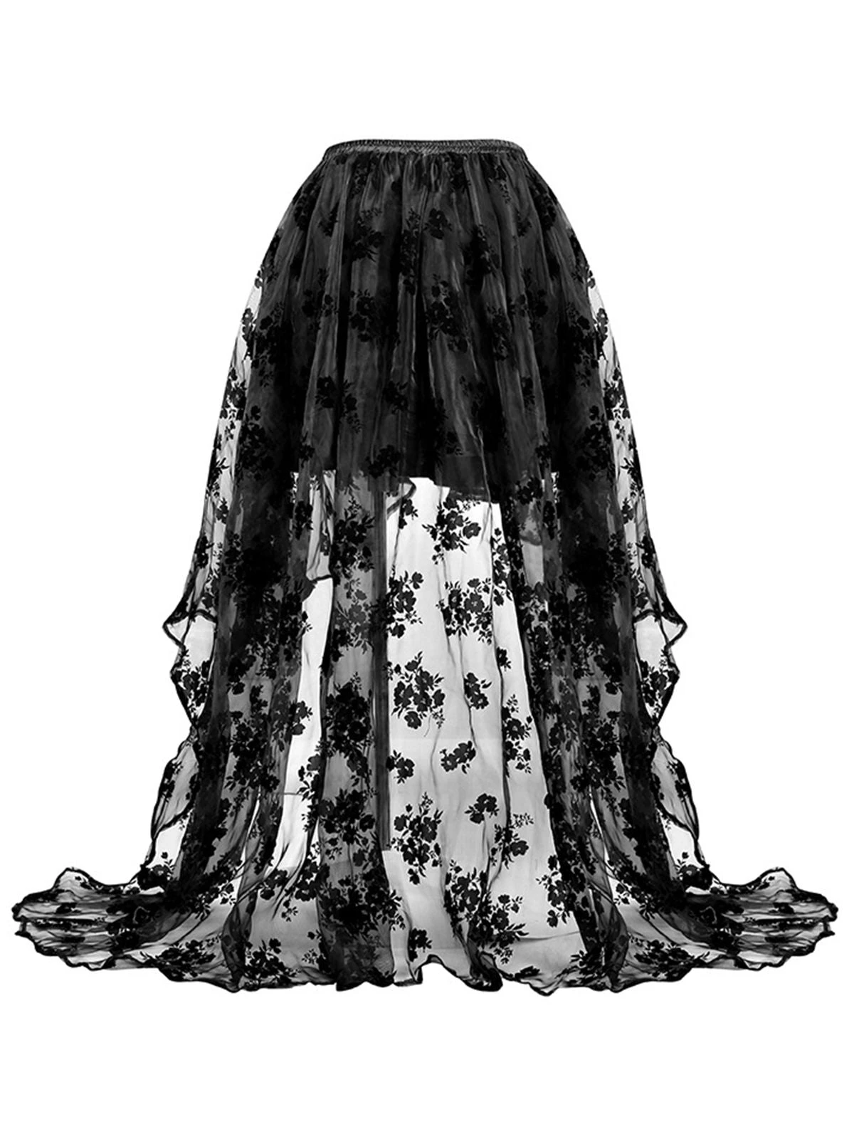 Black Halloween Steampunk Hilo Skirt 5 Black Halloween Steampunk Hilo Skirt - Image 3
