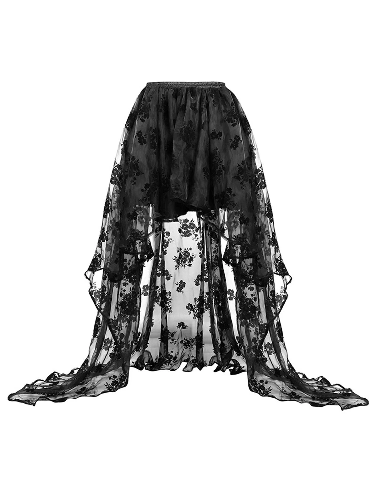Black Halloween Steampunk Hilo Skirt 3 Black Halloween Steampunk Hilo Skirt