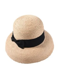 Retro Black Bowknot Raffia Hat -Retro Pulse Shop 10374242896 1491278275
