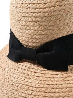 Retro Black Bowknot Raffia Hat -Retro Pulse Shop 10374248887 1491278275