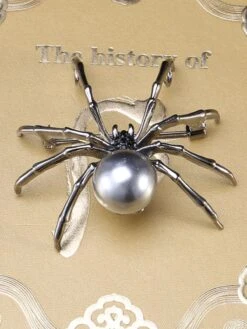 Retro Halloween Spider Pearl Brooch -Retro Pulse Shop 12590158530 1663732551
