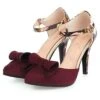 Retro Pointed Toe Bow High Heel Shoes -Retro Pulse Shop 13359564904 2134589267