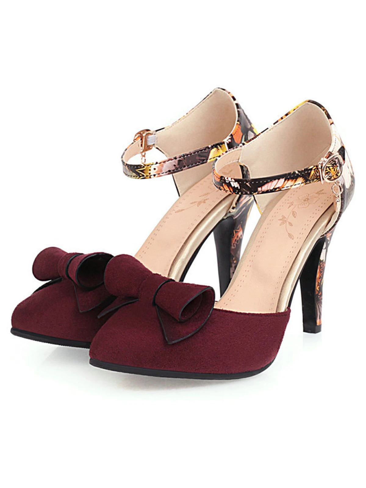 Retro Pointed Toe Bow High Heel Shoes 3 Retro Pointed Toe Bow High Heel Shoes