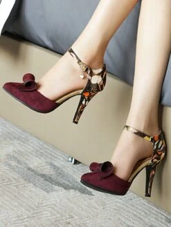 Retro Pointed Toe Bow High Heel Shoes 23 Retro Pointed Toe Bow High Heel Shoes -Retro Pulse Shop 13442930503 2134589267