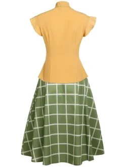 2PCS 1950s Bow Plaid Blouse & Skirt -Retro Pulse Shop 15 cef168f1 c360 4133 89e7 7e15a174dcf5