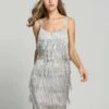 [Clearance] Belted Gray 1920s Fringe Gatsby Dress -Retro Pulse Shop 1920s flapper dress 1