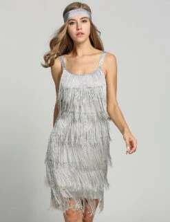[Clearance] Belted Gray 1920s Fringe Gatsby Dress-US Warehouse -Retro Pulse Shop 1920s flapper dress 1 168b5229 8c94 47bf 801b 05b2d20cfb87
