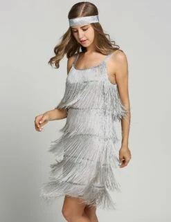 [Clearance] Belted Gray 1920s Fringe Gatsby Dress-US Warehouse -Retro Pulse Shop 1920s flapper dress 4 cac602ee 42da 4acf 9999 a869e1458970