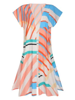 Bohemian Kimono Stripe Lace-Up Cover Up -Retro Pulse Shop 1J2A0948