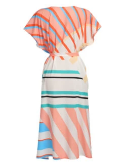 Bohemian Kimono Stripe Lace-Up Cover Up -Retro Pulse Shop 1J2A0967