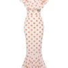 Orange 1930s Polka Dot Fishtail Dress 1 Orange 1930s Polka Dot Fishtail Dress -Retro Pulse Shop 1J2A1293