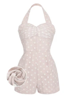 Light Pink 1950s Halter Romper & Polka Dots Skirt -Retro Pulse Shop 1J2A3758 9eb95200 ee3c 4f76 96e5 0e9e8aec6a1c