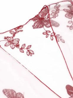 2PCS 1960s Red Butterfly Halter One-piece Swimsuit -Retro Pulse Shop 1J2A4335