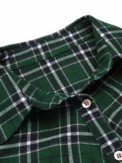 1950s 3/4 Sleeve Plaid Belt Long Tops -Retro Pulse Shop 1J2A7513 b6d77337 349b 47db 9f2b 0447e8baedd8