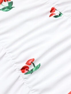 Retro 1950s Cherry Summer One-piece Swimsuit -Retro Pulse Shop 1J2A8453