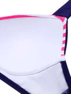 Pink & Blue 1950s Striped Halter Swimsuit -Retro Pulse Shop 1J2A9917 5