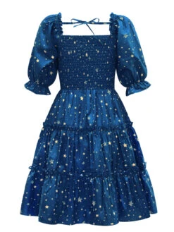 Blue 1950s Christmas Starry Sky Cake Lantern Parent-Child Dress -Retro Pulse Shop 1 1683c00c d01f 4f83 91b4 32ad2064b718