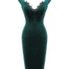 Green 1960s Velvet Lace Patchwork Dress -Retro Pulse Shop 1 4c24458e c4a1 4e71 a464 39b222270dfa