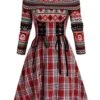 Red 1950s Plaid Off-shoulder Swing Dress -Retro Pulse Shop 1 6c051e5b 0bb7 4026 84e0 229c4b00ce3a