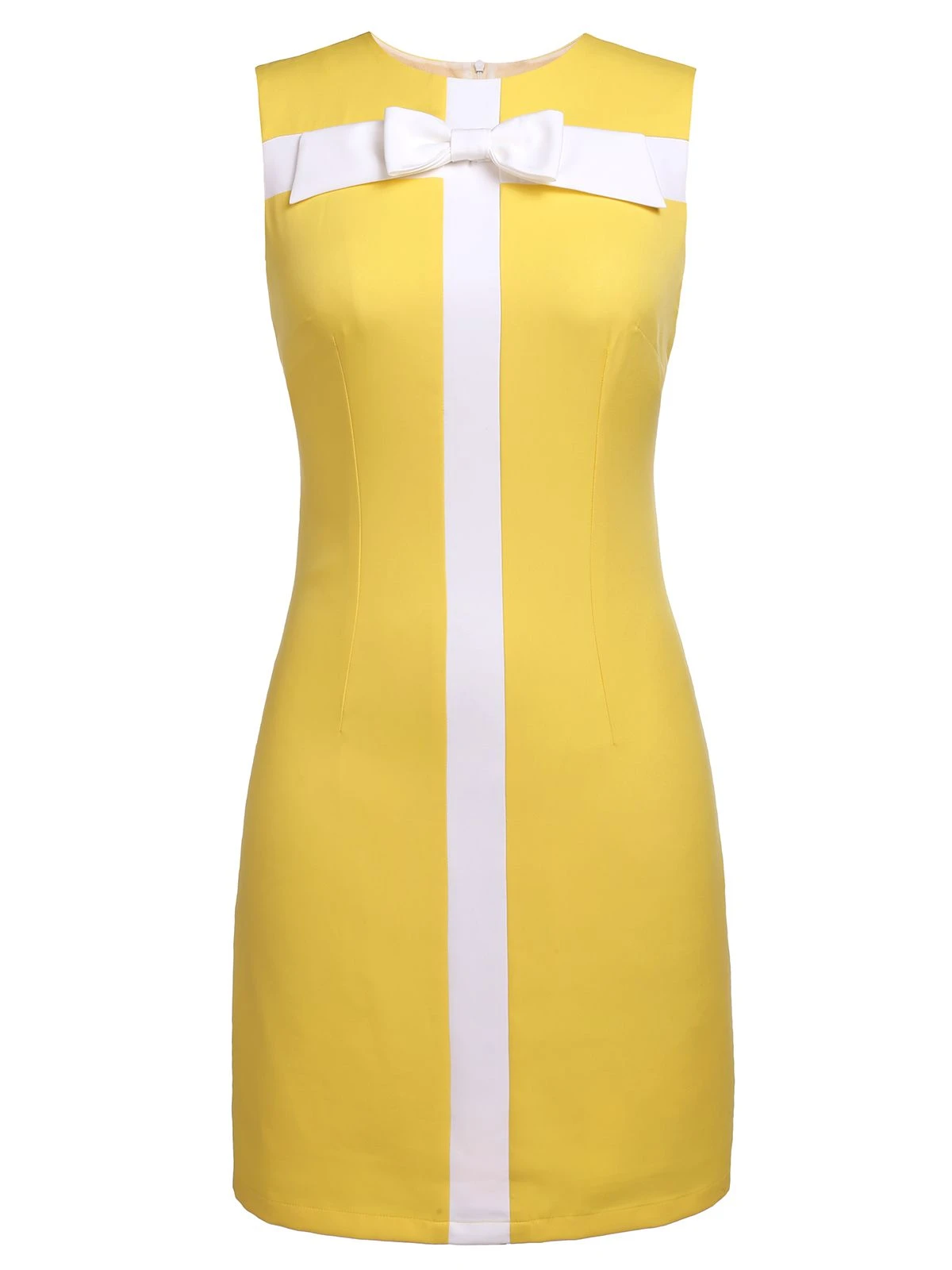 Yellow 1960s Bow Pencil Dress 3 Yellow 1960s Bow Pencil Dress