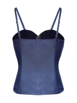 Blue 1940s Spaghetti Strap Zipper Top With Belt -Retro Pulse Shop 2 2 403df592 4fdf 4bc1 9498 7aaa27367090