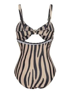 [Pre-sale] Brown Zebra Print Cutout One-Piece Swimsuit -Retro Pulse Shop 2 2 a86b9e80 e0b1 4e45 95c3 70494c6113bc