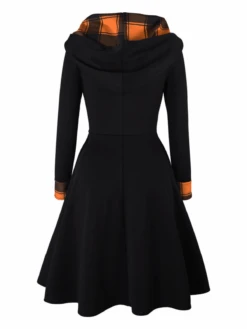 Black 1950s Plaid Hooded Button Dress -Retro Pulse Shop 2022 09 26T113743.013 408f49ab 36a1 4c11 81e6 66ecea88d142