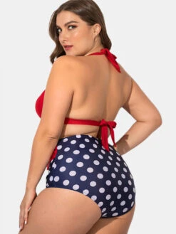 1950s Polka Dot Pleated Halter Bikini -Retro Pulse Shop 2 2 0bedc57b f922 4256 b753 8b3c94e31846