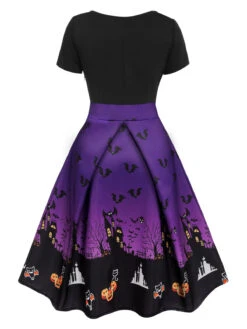 Black 1950s Halloween Button Dress -Retro Pulse Shop 2 62389b1c 584d 4ff1 a543 1a5f5bf0abc4