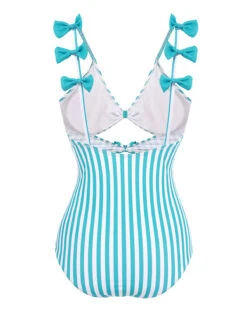 Blue 1960s Stripe Strap Bow One-Piece Swimsuit -Retro Pulse Shop 2 a3b2b31d dda9 49dc bf29 5d83b77a1ad6