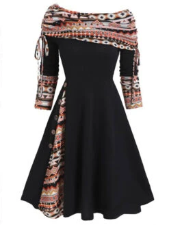 1950s Plaid Patchwork Lace-Up Off-Shoulder Dress 11 1950s Plaid Patchwork Lace-Up Off-Shoulder Dress -Retro Pulse Shop 2 cf65a5bb a31e 4724 a1f6 1305ad254457