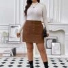 [Plus Size] Brown 1960s Pockets Solid Skirt -Retro Pulse Shop 31 compressed 5cba1330 dbe3 415a b9ff 3af2371527e6
