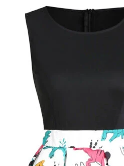 1950s Dinosaur Flare Dress -Retro Pulse Shop 33