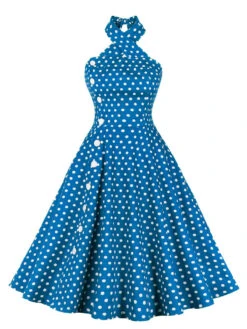 Green 1950s Polka Dot Halter Dress 8 Green 1950s Polka Dot Halter Dress -Retro Pulse Shop 3 2103d7a6 1159 4132 8d4c 0501d1d6b9a0