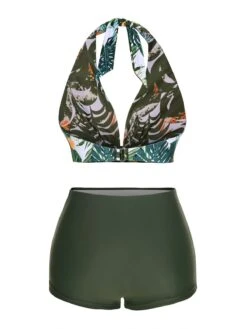 Dark Green 1930s Reversible Halter Swimsuit -Retro Pulse Shop 3 23c0755e e053 472f a664 3e51e5e79c75
