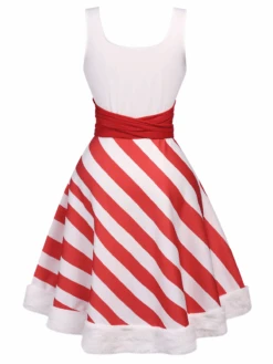 Red 1950s Stripes Bow Swing Dress 8 Red 1950s Stripes Bow Swing Dress -Retro Pulse Shop 3 66145465 0584 41b1 9a96 893e28de1d00