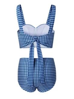 Blue 1950s Retro Plaid Strap Bikini Set -Retro Pulse Shop 3 78bcd0c1 e48d 438e 8cbe 574cd5323106