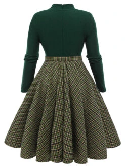 [Plus Size] Dark Green 1950s Plaid Knitting Dress -Retro Pulse Shop 3 b69c31e7 8cab 4d82 bfcf 8cde9d9413f0