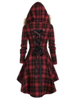Red 1950s Plaid Long Sleeves Coat Dress -Retro Pulse Shop 4 1 c15df1e4 5fae 40fc ae10 b922111ae65e