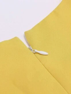 Yellow 1960s Bow Pencil Dress 9 Yellow 1960s Bow Pencil Dress -Retro Pulse Shop 4 51968c4f e7ac 413c 8d17 0a5f95952546