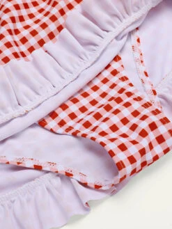 Retro Red 1940s Plaid Halter Bikini Set 14 Retro Red 1940s Plaid Halter Bikini Set -Retro Pulse Shop 5 2