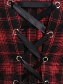 Red 1950s Plaid Long Sleeves Coat Dress -Retro Pulse Shop 5 1 9acdf4b4 b9c3 4b19 bb7c 6c88065354d2